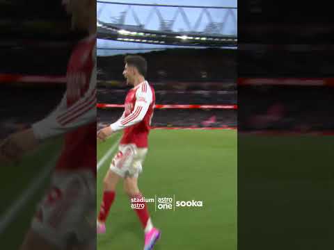 Arsenal lead at half time against Burnley.Kai Havertz heads one in from a Bukayo Saka corner kick. thumbnail