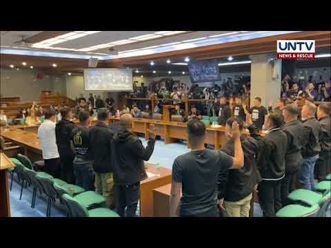 The 18 ex-Marines and Atty. Levito Baligod took their oath before the Blue Ribbon Committee thumbnail