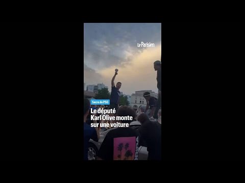 Sacre du PSG : le député Karl Olive debout sur une voiture thumbnail
