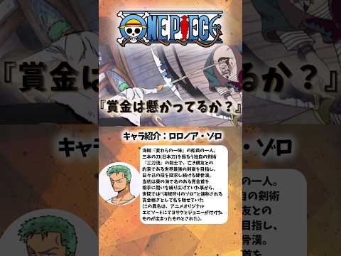 [ワンピース] メシのために賞金首を狩るゾロ thumbnail