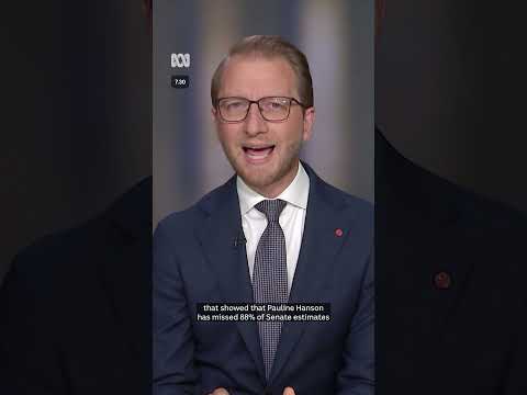 Pauline Hanson 'shirking responsibilities' to the public, says James Paterson | 7.30 thumbnail