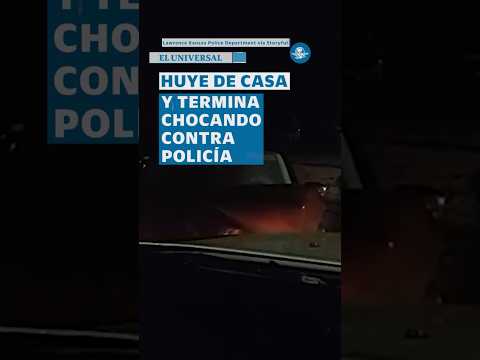 Adolescente impacta de frente patrulla policial tras huir de casa #shorts thumbnail