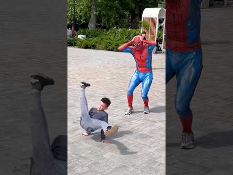 The boy unexpectedly surprised Spider-Man😳 #spiderman thumbnail