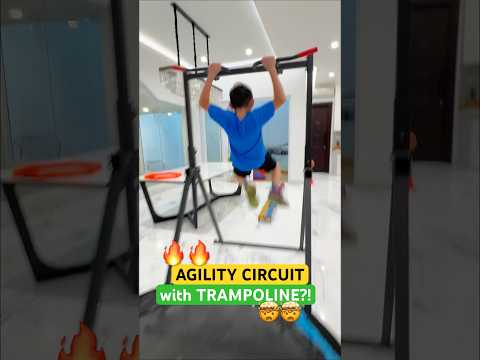 AGILITY CIRCUIT with TRAMPOLINE 😱 NINJA TRAINING 💫 NEXT LEVEL #shorts #speedandagility #ninja thumbnail