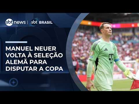 Alemanha divulga convocados para a Copa do Mundo; Manuel Neuer retorna à seleção | #SBTBrasil thumbnail