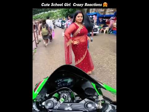 Cute School Girl Reaction 🥰 Superbike 🔥 Zx10r Crazy Reaction | Police Without Helmet Chalan Kato thumbnail