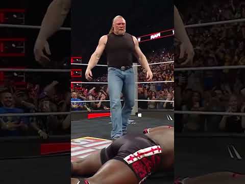 WHAT THE?!?! Brock Lesnar RETURNS to F5 Oba Femi ?? #WWERaw thumbnail