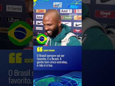 "O BRASIL SEMPRE VAI SER FAVORITO!" 🇧🇷 IGOR THIAGO DEMONSTROU MUITA CONFIANÇA NA RESPOSTA #shorts thumbnail