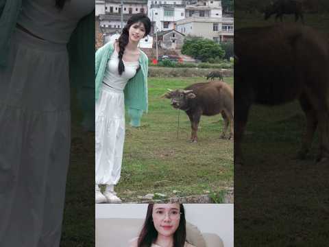 소녀와 버팔로 #funny #웃긴영상 #각종유머 #duet #짧은영상 #korea #viral #shorts #tiktok #beautiful #usa thumbnail