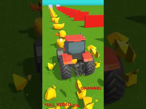 Tractor CRUSHES Giant Yellow Duck! 🐤💥 thumbnail