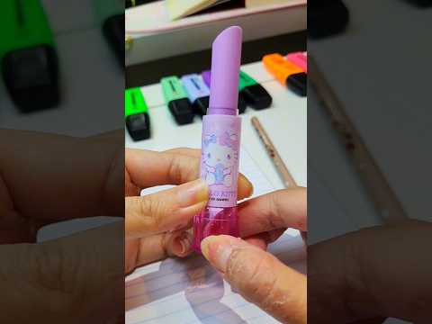 Hello Kitty Lipstick Eraser 💜💄 #stationery thumbnail