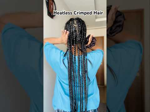 3 Hours lage Baal Crimp karne mei ? #crafteraditi #heatlesshairstyles #shorts #diy #hairstyle thumbnail