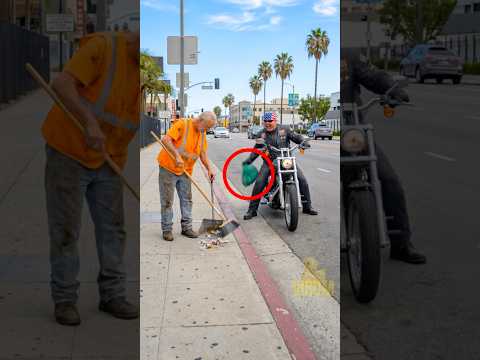 Two Riders Give A Life Changing Secret Gift #shorts #kindness thumbnail