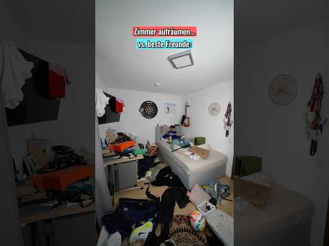 Freunde vs Beste Freunde Zimmer Aufräumen 🤡😂 | Lewinray #shorts thumbnail
