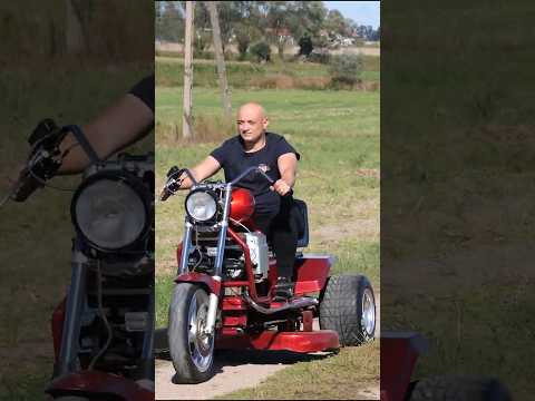 DIY Mower Racing Trike #crazy #diy #gokart #homemade #automobile #costum #stunt #cc #lawnmower thumbnail