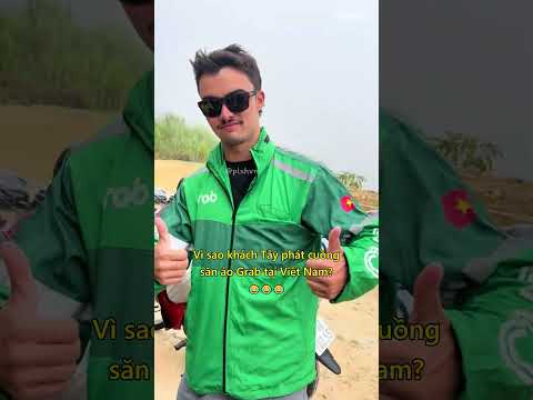 Vì sao khách Tây phát cuồng săn áo Grab tại Việt Nam?😂 #dulich #dulichvietnam #haihuoc #vuive thumbnail