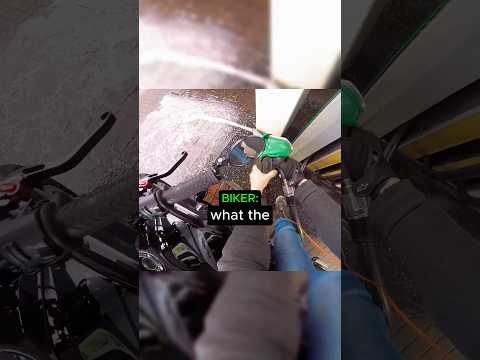 Broken Gas Pump SOAKS Biker 😳 thumbnail