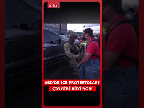 ABD’de ICE protestoları büyüyor! Polis ile göstericiler karşı karşıya geldi! #shorts thumbnail
