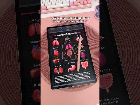 Digital note taking in dark mode 💕 | galaxy tab | penly app thumbnail