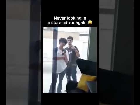 Never looking in a store mirror again 😂 Subscribe for more! #shorts thumbnail