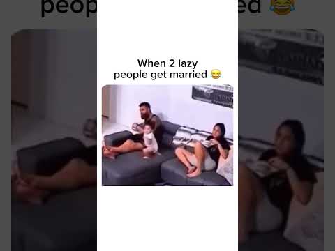 When 2 lazy people get married ? Sub for more! #shorts thumbnail