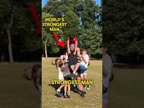 how many kids can the world's strongest man deadlift? thumbnail