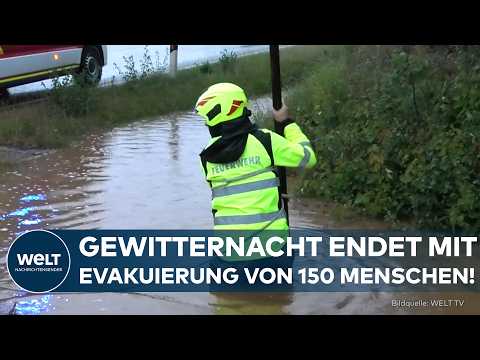 THÜRINGEN: Heftige Unwetter sorgen für heftige Schäden! Evakuierungen nach beschädigter Gasleitung! thumbnail