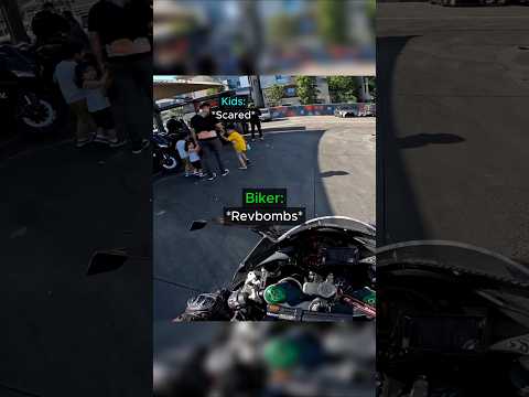Biker Revs & Scares Little Kids ? thumbnail