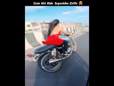 Couple Biker Cute Ride Super Bike Zx10r 😍 Funny Moments thumbnail