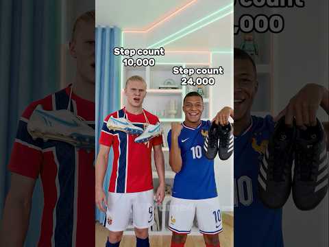 Mbappé Won the Step Count… Or Did He? 😂👣 #football #haaland #parody thumbnail