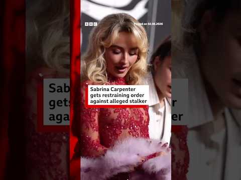 Sabrina Carpenter gets restraining order against man who showed up at her home. #BBCNews thumbnail