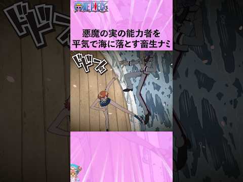 悪魔の実の能力者を平気で海に落とす畜生ナミw #onepiece #ワンピース #アニメ #雑学 thumbnail
