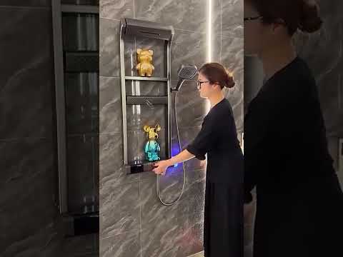▶️Modern control made simple Modern LED Digital Display Thermostatic Piano Keys Shower Set (# 2028) thumbnail