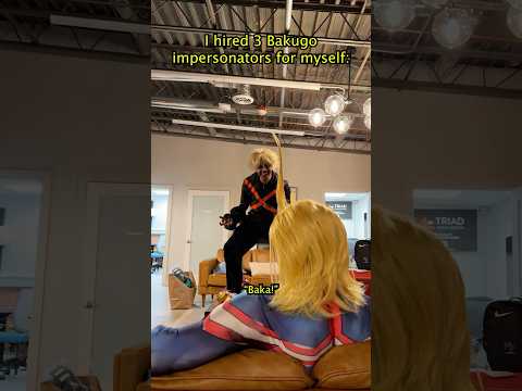 I hired 3 Bakugo impersonators (with @brownbakugo ,@PixelDrink ,@Restlysss ) #anime #myheroacademia thumbnail