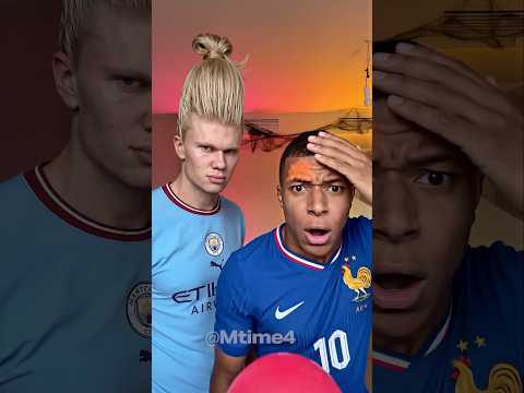 Haaland and Mbappé Lost Control 😂🔥 #football #meme #parody thumbnail