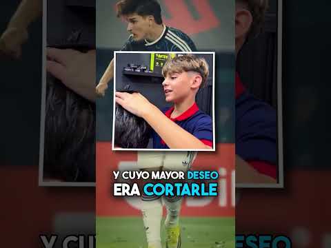 El sueño de un joven peluquero se hace realidad con Julián Álvarez el futbolista ⚽️? #Shorts thumbnail