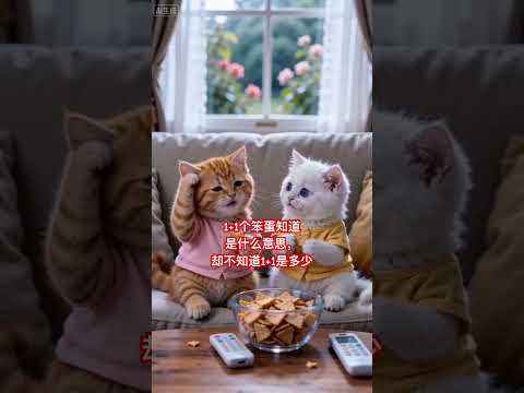 1+1个笨蛋知道是什么意思，却不知道1+1等于多少 #cat #喵哥是萌新 thumbnail