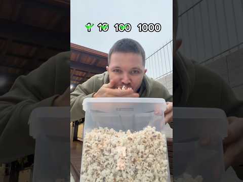 1 palomita vs 1000 palomitas explotando! 🍿😋 thumbnail