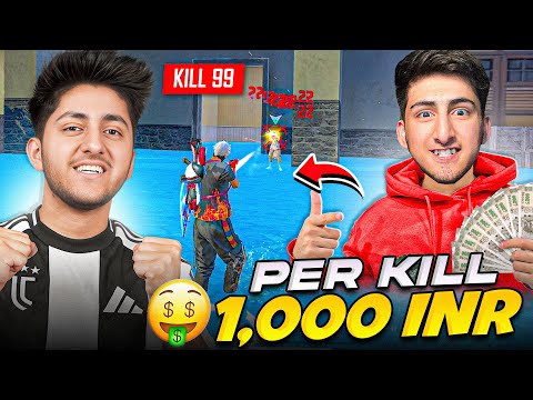 Per Kill ₹1,000 Challenge With Sunny In Free Fire Crazy Challenge 😍 - Garena Free Fire thumbnail