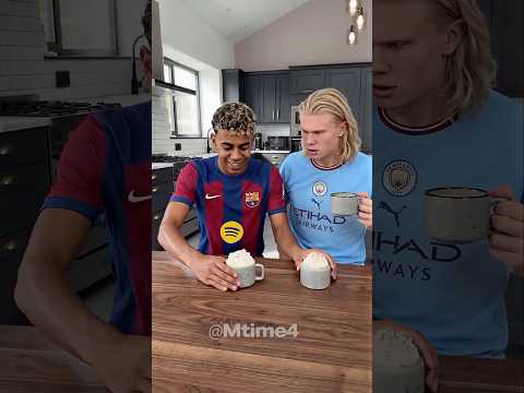 Haaland & Yamal’s Milkshake Prank Went Wrong ?? #prank #football #shorts thumbnail