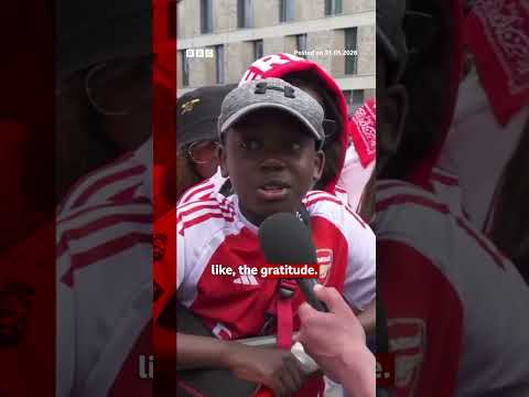 Arsenal celebrate Premier League win with open-top bus parade through north-London #BBCNews thumbnail