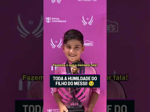 FILHO DO MESSI DANDO TODOS CRÉDITOS AO TREINADOR, QUE AULA! #shorts thumbnail