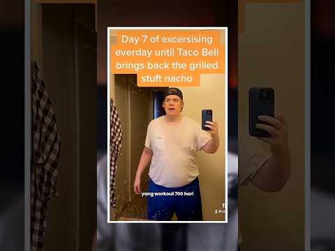 Dia Workout 700 Hari Cuma Demi 1 Menu Taco Bell. 🏋️‍♂️🌮🔥 thumbnail