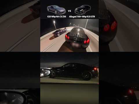 Angry GTR vs Corvette Z06😈 thumbnail
