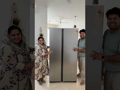 aj purane fridge lki jagah naye ne li #minivlog #dailyminivlog #familyvlog #familyfun #familylove thumbnail