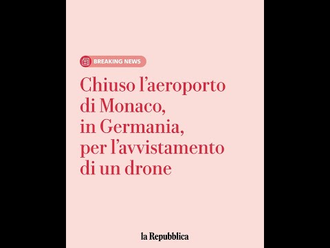 Germania, avvistato drone: chiuso l’aeroporto di Monaco thumbnail