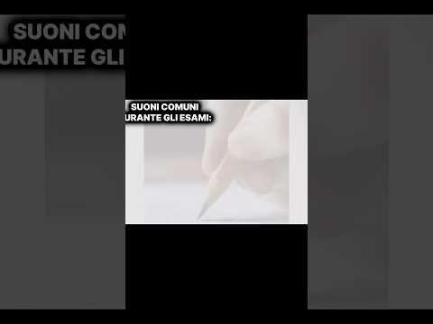 Suoni comuni durante l’esame 😂 thumbnail