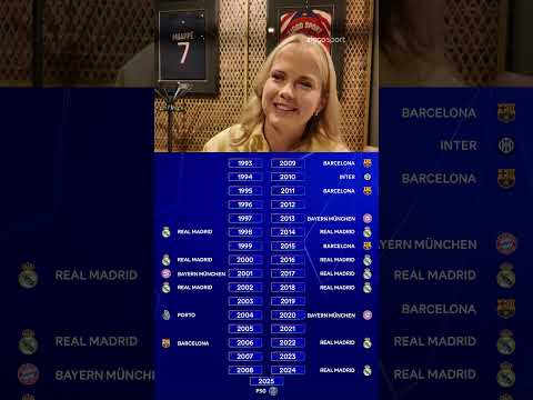 Weet jij alle winnaars van de UEFA Champions League? 🌟🏆 #ZiggoSport #UCL #PSGARS thumbnail