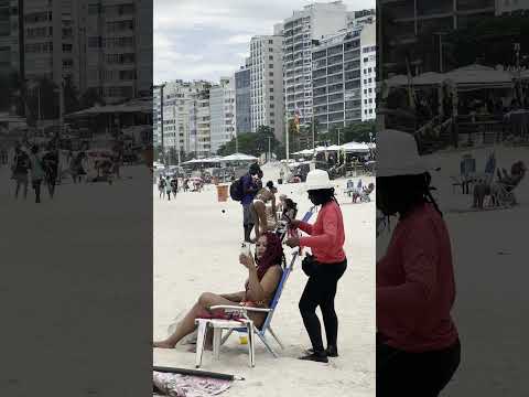 🇧🇷 Relaxing at Copacabana beach Brazil🌴 thumbnail