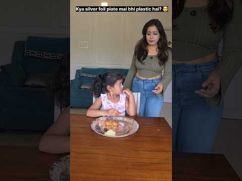 "Silver paper plate mai khane se pehle yeh dekh lo." ??? #relatable #trending #shorts thumbnail